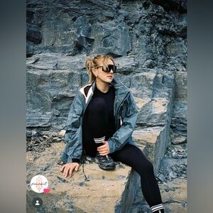 NWT FREE PEOPLE MOVEMENT Storm Chaser Parka Jacket | Grey Rainbow MSRP $398 L